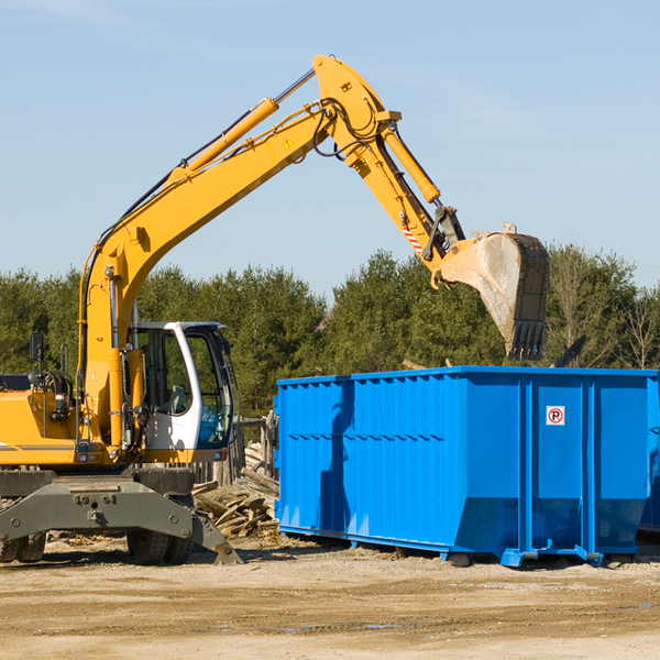 are there any restrictions on where a residential dumpster can be placed in Rehoboth